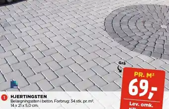 HJertingsten 14x21x5,0cm