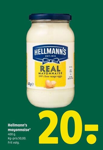 Coop 365 Hellmann's mayonnaise tilbud