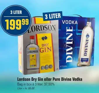 Otto Duborg Lordson Dry Gin eller Pure Divine Vodka tilbud