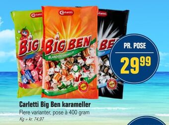 Otto Duborg Carletti Big Ben karameller tilbud