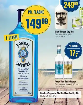 Otto Duborg Bombay Sapphire Distilled London Dry Gin tilbud