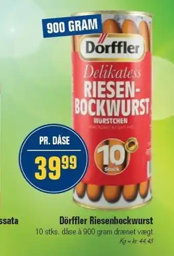Otto Duborg Dörffler risenbckwurst tilbud