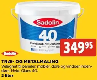jem & fix Sadolin Træ-Og Metalmaling 2Liter tilbud