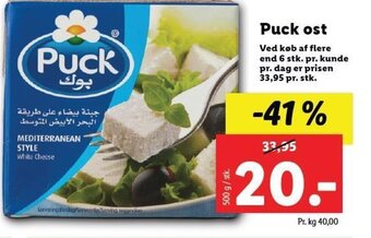 Lidl Puck Ost tilbud