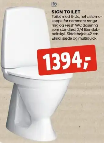 jem & fix Sign Toilet 42cm tilbud