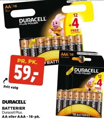 jem & fix Duracell Batterier AA Eller AAA-16 Pk. tilbud
