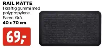Rail Matte I Kraftig Gummi Med 40x70cm