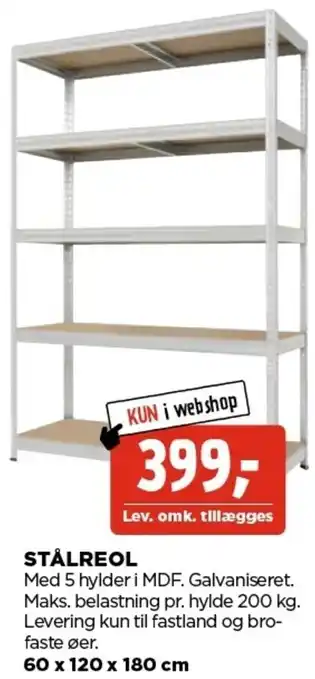 Stalreol Med 5 Hylder I MDF.