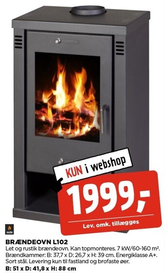 jem & fix Brændeovn L102 tilbud
