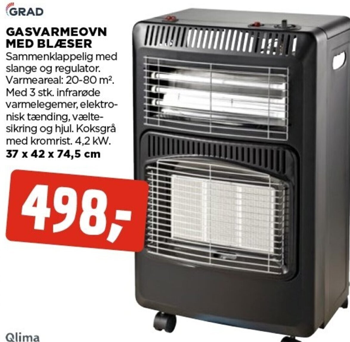 Grad Gasvarmeovn Med Blæser tilbud hos jem & fix