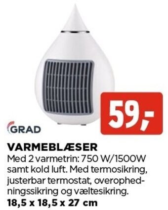 jem & fix Grad Varmeblæser tilbud
