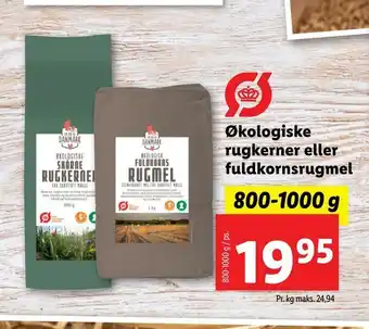 Lidl Økologiske rugkerner eller fuldkornsrugmel tilbud