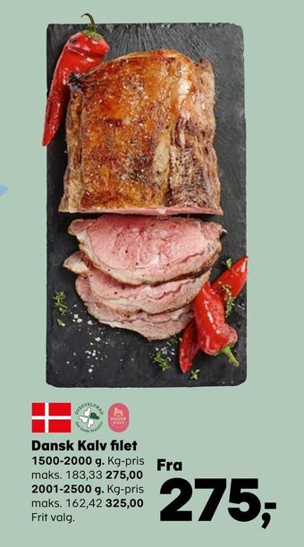 Kvickly Dansk Kalv filet tilbud
