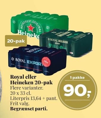 Dagli'Brugsen Royal eller Heineken tilbud