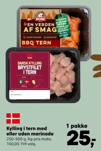 Kvickly Kylling i tern med eller uden marinade tilbud
