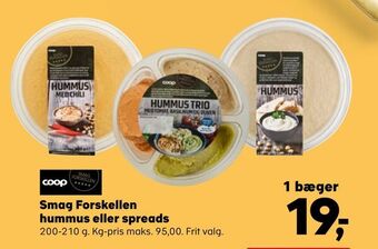 Kvickly Smag Forskellen hummus eller spreads tilbud