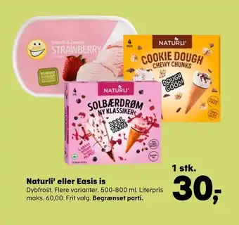 Kvickly Naturli' eller Easis is tilbud