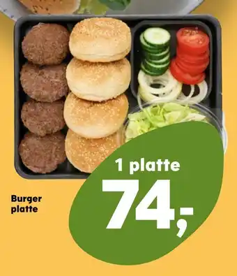 Kvickly Burger platte tilbud