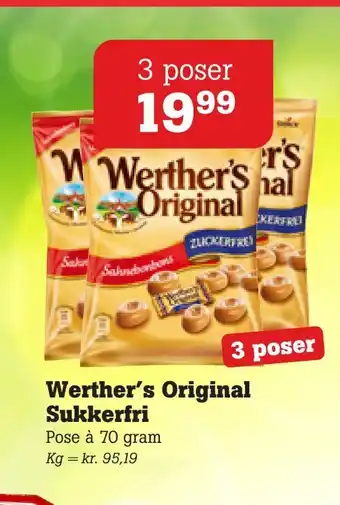 Poetzsch Padborg Werther's Original Sukkerfri tilbud