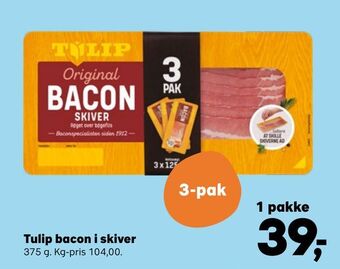 SuperBrugsen Tulip bacon i skiver tilbud