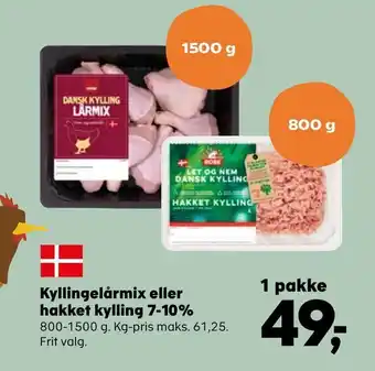 SuperBrugsen Kyllingelårmix eller hakket kylling 7-10% tilbud