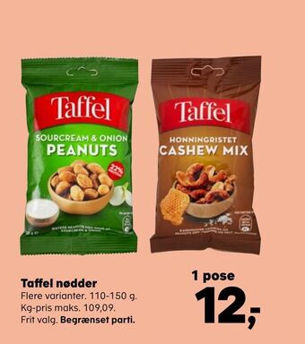SuperBrugsen Taffel nødder tilbud