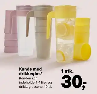 SuperBrugsen Kande med drikkeglas tilbud