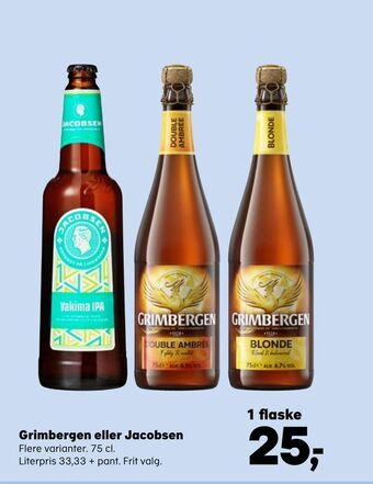 SuperBrugsen Grimbergen eller Jacobsen tilbud