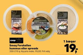 SuperBrugsen Smag Forskellen hummus eller spreads tilbud