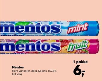 SuperBrugsen Mentos tilbud