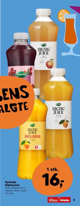 SuperBrugsen Rynkeby Rigtig juice tilbud