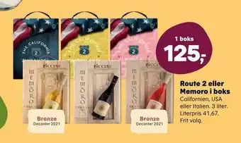 SuperBrugsen Route 2 eller Memoro i boks tilbud