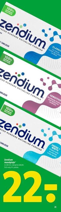 Coop 365 Zendium tandpasta tilbud