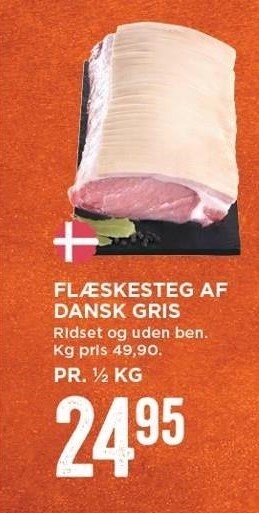 MENY Flæskesteg af dansk gris tilbud