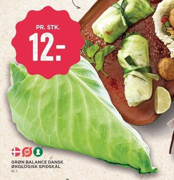 MENY Grøn balance dansk økologisk spidskål tilbud