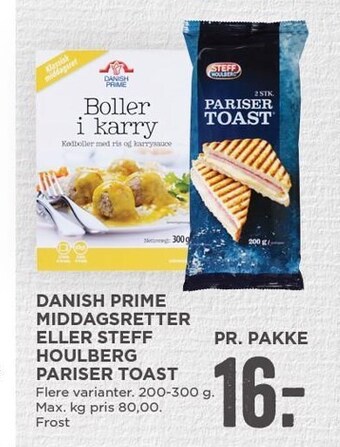 MENY Danish prime middagsretter eller steff houlberg pariser toast tilbud