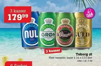 Poetzsch Padborg Tuborg øl - 3 ks. tilbud