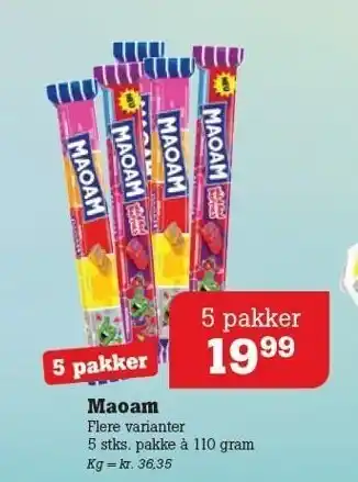 Poetzsch Padborg Maoam - 5 pk. tilbud
