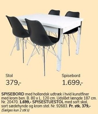 Spisebordssæt