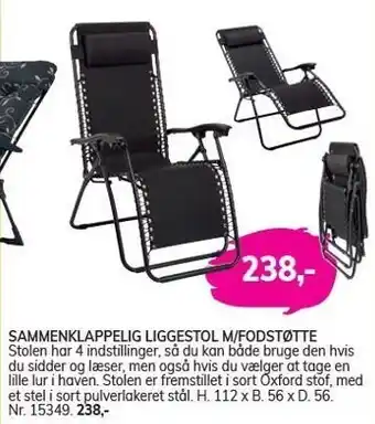 Sammenklappelig liggestol