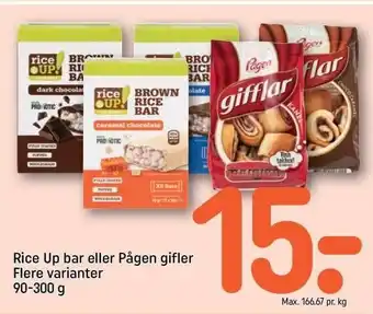 REMA 1000 Rice Up bar el. Pågen gifler tilbud
