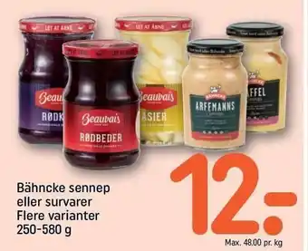 REMA 1000 Bähncke sennep el. survarer tilbud
