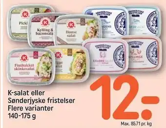 REMA 1000 K-salat el. Sønderjyske fristelser tilbud