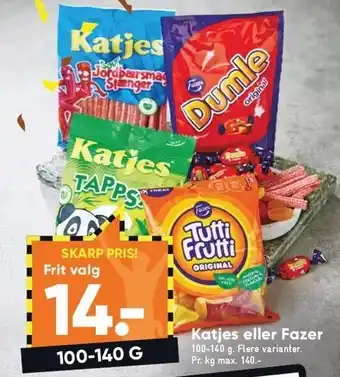 Bilka Katjes el. Fazer tilbud