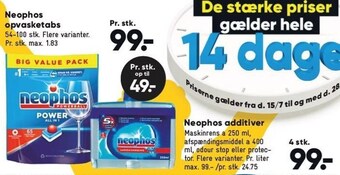 Bilka Neophos opvasketabs el. additiver tilbud
