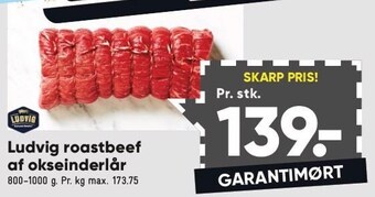 Bilka Ludvig roastbeef af okseinderlår tilbud