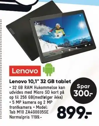 Bilka Lenovo 10,1" 32 GB tablet tilbud
