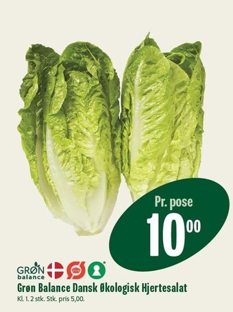 Min Købmand Grøn Balance dansk økologisk hjertesalat tilbud