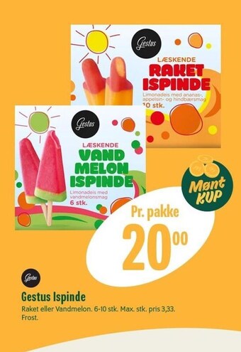 Min Købmand Gestus ispinde tilbud