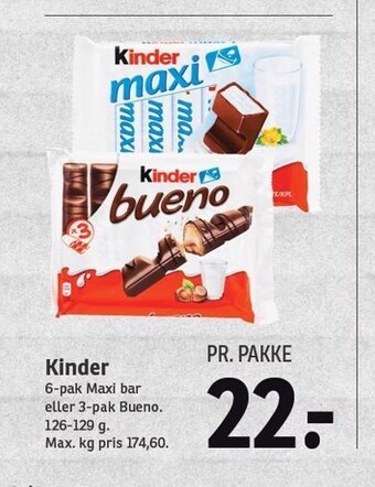 SPAR Kinder tilbud